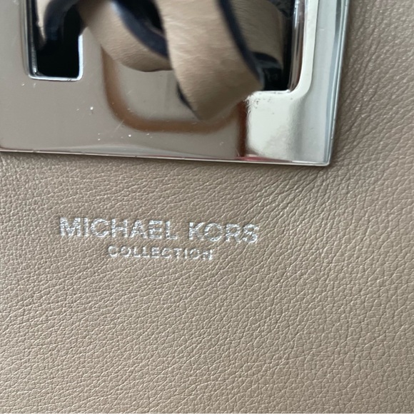 Michael Kors Taupe Leather Bucket Bag - Picture 4 of 5